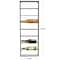 Black Metal Minimalistic 8 Bottle Wall Wine Rack with Open Style Frame